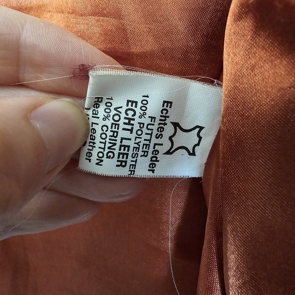 Vintage Genuine Leather Women's  Jacket with Polyester Lining Size XL - Picture 5 of 5